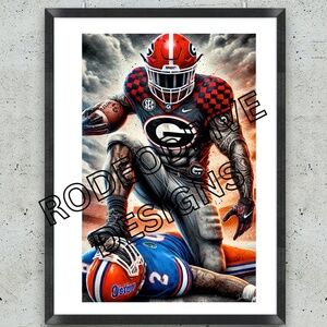 GEORGIA BULLDOGS FOOTBALL 11X17 POSTER SEC BULLDOGS BAD ASS POSTER